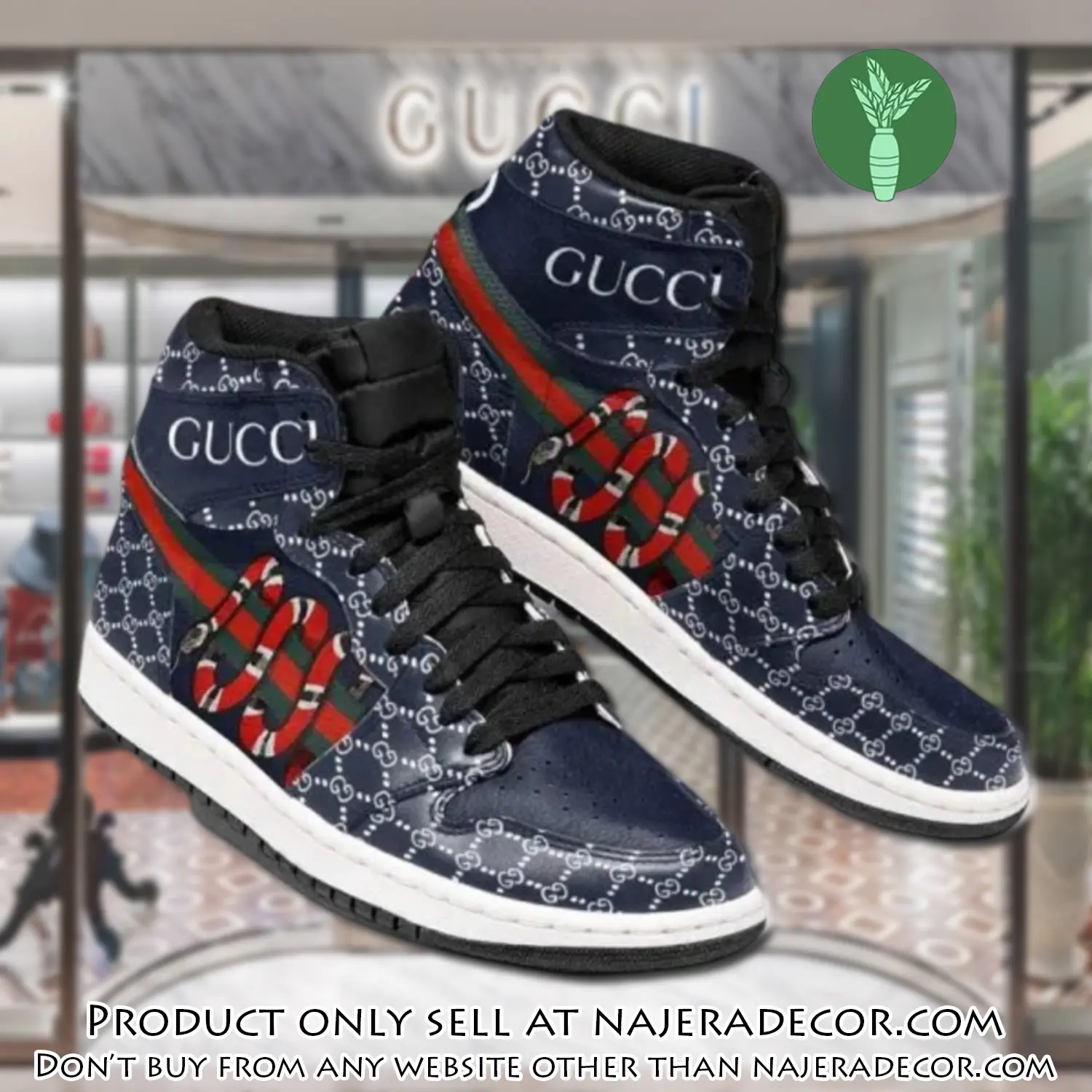 Gucci snake blue high air jordan sneakers shoes hot  gifts unisex njr1543781